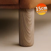 Bohem Kübik Meşe Sert Plastik 15 cm Mobilya Kanepe Koltuk Baza Yükseltme Ayağı Tekli Ayak thumbnail 3