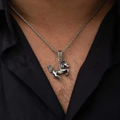 pilelistore 925 Ayar Gümüş Şahlanmış At Gümüş Kolye - 2