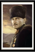 Atatürk Ahşap Duvar Posteri 15x21 - 1