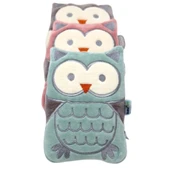 Kiraz Çekirdekli Baykuş Kadife Gaz Yastığı 366 Gri Baykuş thumbnail 3