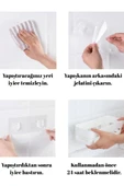 2 Adet Yapışkanlı Köşeli Raf, Vidalama Gerektirmeyen Banyo Duş Şampuan Mutfak Baharat Rafı Gri - 5