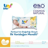 Uni Baby Yenidoğan Islak Havlu Mendil 3Lü 120 Yaprak thumbnail 3