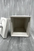 Mermer Desenli Banyo Tuvalet Wc Mini Boy Beton Çöp Kovası 2 Litre - 4