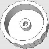 6Mm D Şaft İçin Büyük Jog Dial Knob Plastik Aparat - 1