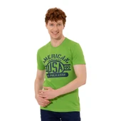 Erkek Elma Yeşili Bisiklet Yaka Tişört thumbnail 1