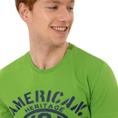 Erkek Elma Yeşili Bisiklet Yaka Tişört thumbnail 4