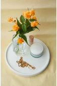 Dekoratif 24 Cm Yuvarlak Mum, Saksı Ve Takı Tabağı, Mumluk, Organizer Tabak, Kase, Tepsi - 1