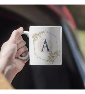 Kişiye Özel Altıgen "A" Harfi Temalı Baskılı Kupa thumbnail 1