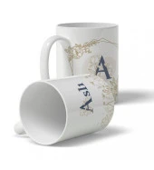 Kişiye Özel Altıgen "A" Harfi Temalı Baskılı Kupa thumbnail 2