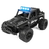 1:16 Off Road Şarjlı RC Uzaktan Kumandalı Renkli Farlar Siyah Arazi Aracı 20 Km/s Hızında Hediyelik Oyuncak - 1