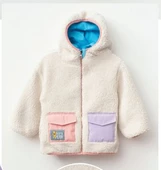 HARİBO Kız Çocuk polar kapşonlu ceket  çift taraflı thumbnail 2