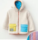 HARİBO Kız Çocuk polar kapşonlu ceket  çift taraflı thumbnail 6