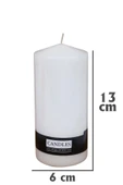 Dekoratif Kokusuz Baton Mum 6x13 cm - 2