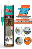 100D Beyaz Duşakabin Lavabo Küvet Pvc Plastik Silikon Silikonu Mutfak Küf Tutmaz 280 mL - 1
