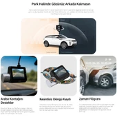 DAIVIN A6M 4k Qhd Wifi Adas 170° Ultra Geniş Açılı Gece Görüşlü Ön ve Arka Araç İçi Kamera - 10