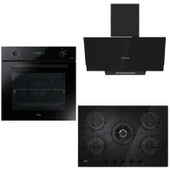 Hoover XL Siyah Ankastre Set ( HO3158B -HVG7PB/TK- Hdg9c2gbtk ) - 1