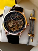 Reward İtalyan Bileklik Hediyeli Deri Kordon Otomatik Mekanizma 5 Atm Erkek Kol Saati W.142270.1 thumbnail 1