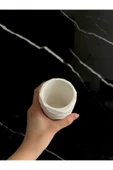 Dekoratif Beton Diş Fırçalık El Yapımı Banyo Aksesuarı Masaüstü Kalem Kutusu - 5