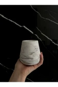 Beton Kalemlik Dekoratif Aksesuar El Yapımı Diş Fırçalık Minik Vazo - 6