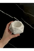 Dekoratif Beton Sukulent Saksı Minik Çiçek Vazosu El Yapımı Hediyelik Saksı - 4