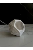 Dekoratif Beton Sukulent Saksı Minik Çiçek Vazosu El Yapımı Hediyelik Saksı - 1