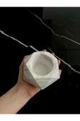 Dekoratif Beton Sukulent Saksı Minik Çiçek Vazosu El Yapımı Hediyelik Saksı - 6