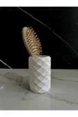 Dekoratif Beton Diş Fırçalık El Yapımı Banyo Aksesuarı Masaüstü Kalem Kutusu - 3
