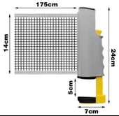 6lı SET Masa Tenisi Filesi Raket Top Seti Otomatik Gerdirme Pinpon Net Tüm Masalara Uyumlu thumbnail 3