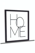 Siyah Home Yazılı Ahşap Mdf Çerçeve Görünümlü Mdf Tablo - 2