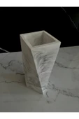 Beton Çiçek Vazosu El Yapımı Dekoratif Geometrik Saksı - 2