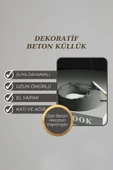 El Yapımı Beton Küllük | Modern ve Şık Tasarım, Hediyelik Dekoratif Geometrik Küllük - 5