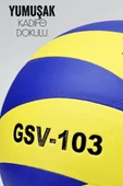 SEMİ-PRO Voleybol Topu Lamineli Beton Zemin SoftTouch İç-Dış Mekana Uygun 8 Panel Sarı-Mavi GSV103 thumbnail 7