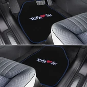 Tofaş Şahin Doğan Kartal Uyumlu Siyah Halı Paspas 5'li Set / Mavi Şeritli Nakışlı Oto Paspas Takımı thumbnail 3