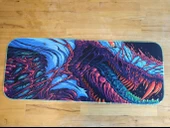 SGE TEKNOLOJİ 70X30 CM FOSFORLU DİKİŞ HYPE KAYDIRMAZ TABAN SPEED YÜZEY OYUNCU MOUSE PAD GAMİNG PAD - 2