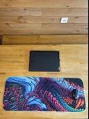 SGE TEKNOLOJİ 70X30 CM FOSFORLU DİKİŞ HYPE KAYDIRMAZ TABAN SPEED YÜZEY OYUNCU MOUSE PAD GAMİNG PAD - 3
