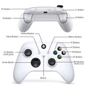 Konsol Plus XBOX 9. Nesil Kablosuz Gamepad BEYAZ 2.4G PC/ANDROİD/IOS thumbnail 5