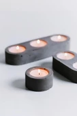 Dekoratif Beton Tealight Mumluk 3’lü | Modern El Yapımı Mumluk & Şamdan Seti thumbnail 6