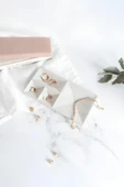 Beton Geometrik Takı Organizer | Yüzük, Kolye, Küpe ve Saat Düzenleyici Dekoratif Tepsi - 6