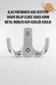 Dekoratif Krom Askılık – Portmanto, Kapı ve Dolap İçin Uygun Metal Askı - 2