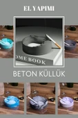 El Yapımı Beton Küllük | Modern ve Şık Tasarım, Hediyelik Dekoratif Geometrik Küllük - 6