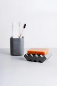 Dekoratif Beton Sabunluk | Dayanıklı, El Yapımı, Modern Tasarım Banyo Dekorasyon 1 Adet - 5