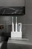 Modern Beton Diş Fırçalık | Elektrikli Fırça ve Macun Standı Banyo Organizeri thumbnail 2