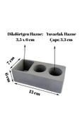 Minimalist Beton Banyo Organizeri Diş Fırçalık | Elektrikli Diş Fırçası ve Macun Standı - 2