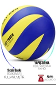 SEMİ-PRO Voleybol Topu Lamineli Beton Zemin SoftTouch İç-Dış Mekana Uygun 8 Panel Sarı-Mavi GSV103 thumbnail 3