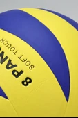 SEMİ-PRO Voleybol Topu Lamineli Beton Zemin SoftTouch İç-Dış Mekana Uygun 8 Panel Sarı-Mavi GSV103 thumbnail 8