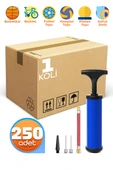 1 KOLİ | 250 Adet Şişirme Pompa Seti Futbol Bisiklet Topu Şişme Yatak Simit Şişirme Pompası 20cm thumbnail 1