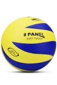 SEMİ-PRO Voleybol Topu Lamineli Beton Zemin SoftTouch İç-Dış Mekana Uygun 8 Panel Sarı-Mavi GSV103 thumbnail 9