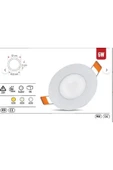 ekim aydınlatma ALP 1006 6W Yuvarlak Sıva Altı LED Panel – Beyaz Kasa-3000K GÜN IŞIĞI - 1