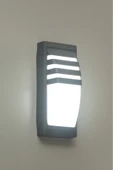 ekim aydınlatma 24w Siyah Elips Yarı Panjurlu banyo,bahçe,balkon,teras Duvar Apliği - 1