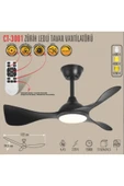 ZÜRİH LED TAVAN VANTİLATÖR SESSİZ (CT-3001) - 2